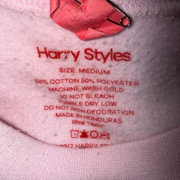 Official Harry Styles Pink Sweatshirt Women's M TPWK Authentic Embroidered Top - Picture 6 of 7